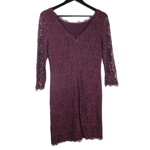 Aritzia T. Babaton Rafael Burgundy Lace Dress Size 6 - Picture 4 of 7